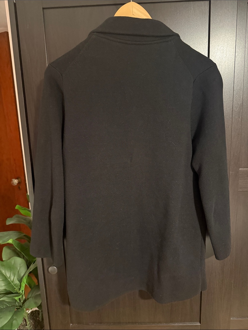 Quince Black Open-Front Blazer Coatigan - Picture 4 of 4